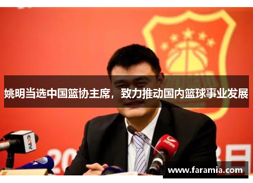 姚明当选中国篮协主席，致力推动国内篮球事业发展